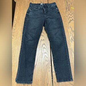 LOFT Black Straight-Leg Jeans